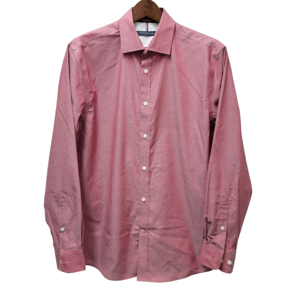 Tommy Hilfiger Men's Slim-Fit Non-Iron Long-Sleeves Shirt Size 16 32/33 - Picture 1 of 10